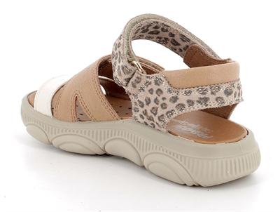 Primigi Alice sandal beige/taupe med leopard og metallic detaljer