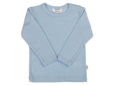 Joha uldbluse i blå med lange ærmer