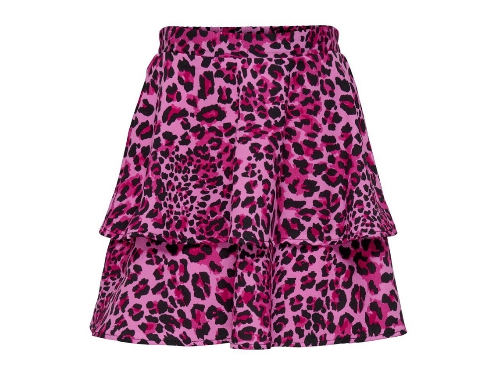 Kids Only Fuchsia Pink/leo Nederdel - Str. 10y 140cm