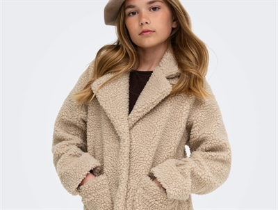 Kids Only teddyjakke cuban sand med store lommer