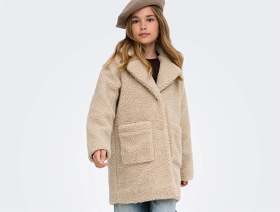 Kids Only teddyjakke cuban sand med store lommer