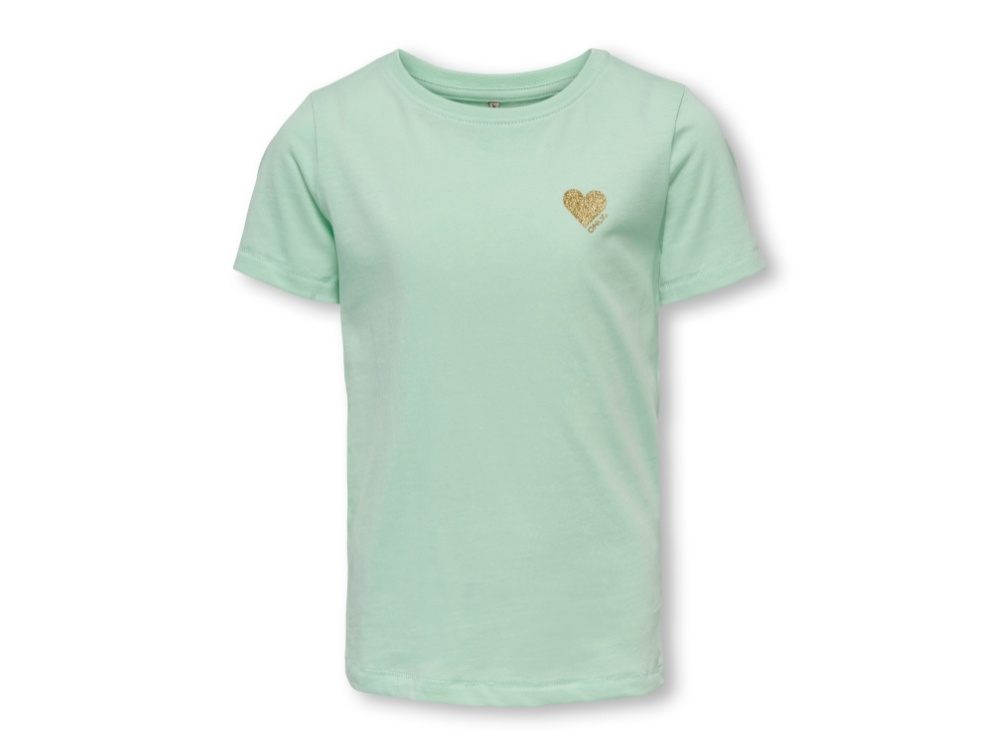 Kids Only Mist Green Logo T-shirt - Str.    5-6y 110/116cm
