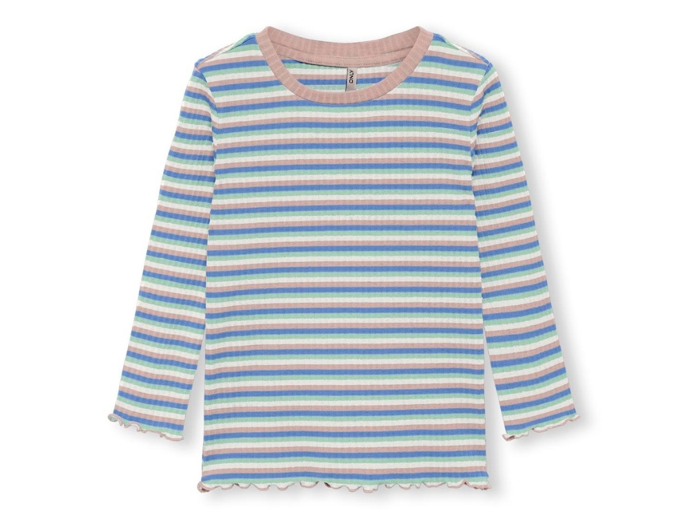 Kids Only Rose Smoke/provence Stribet Top - Str. 1.5y 86cm