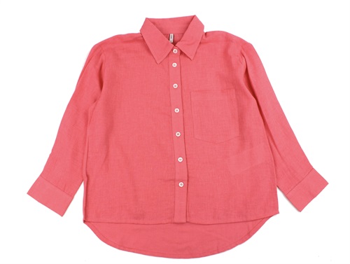 Kids Only Coral Paradise Linen Blend Skjorte - Str. 8y 128cm