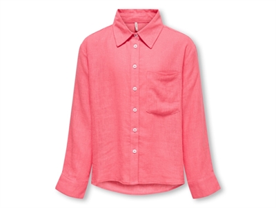 Kids ONLY coral paradise linen blend skjorte