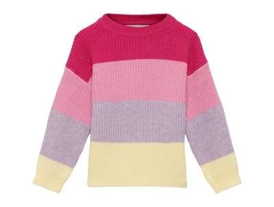 Kids ONLY fuchsia purple/moonlite mauve/lavendula/french vanilla stribet pullover striktrøje
