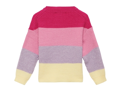 Kids ONLY fuchsia purple/moonlite mauve/lavendula/french vanilla stribet pullover striktrøje