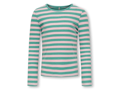 Kids ONLY lagoon/pink lady stribet top