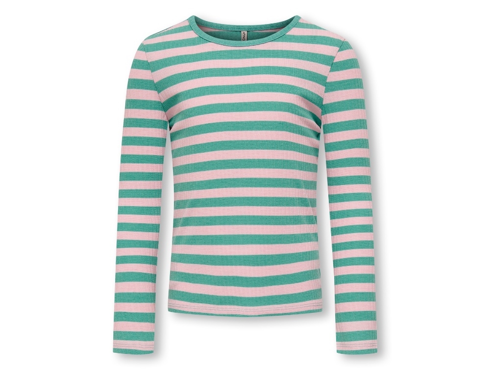 Kids Only Lagoon/pink Lady Stribet Top - Str.    11-12y 146/152cm