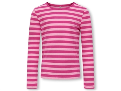 Kids ONLY fuchsia purple/pink lady stribet top