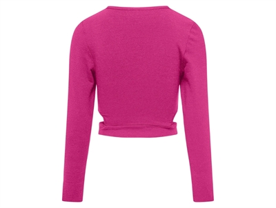 Kids ONLY fuchsia purple side cut out glitter short top