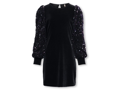KIDS ONLY kjole black med pailletærmer til piger