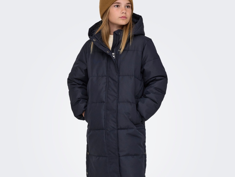 Kids Only Puffer Vinterfrakke Night Sky Med Hætte - Str. 8y 128cm billede
