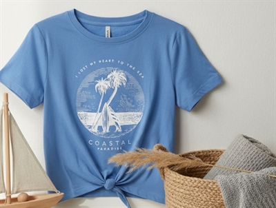 Kids ONLY azure blue/coastal knot top