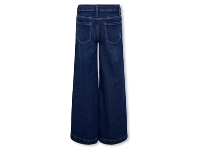 Kids ONLY flared jeans i dark blue denim bagfra