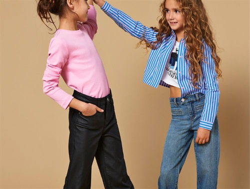 Kids Only Brede Jeans Medium Blue Denim Med Forlommer - Str. 8y 128cm