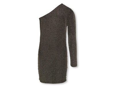 KIDS ONLY kjole black lurex med én skulder til piger bagfra