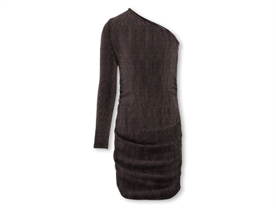 KIDS ONLY kjole black lurex rose gold med én skulder til piger