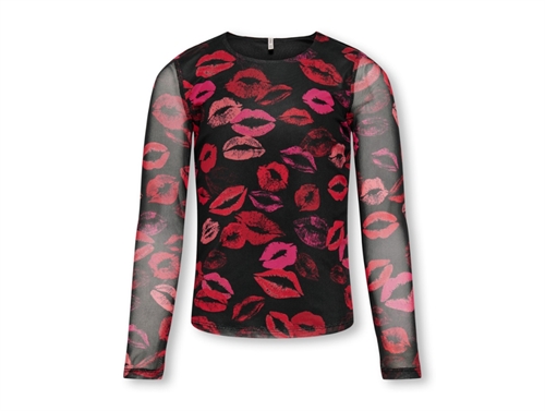 Kids Only Black Kys Mesh Top - Str.    13-14y 158/164cm