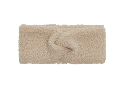 KIDS ONLY pandebånd i beige teddy med sløjfedetalje foran