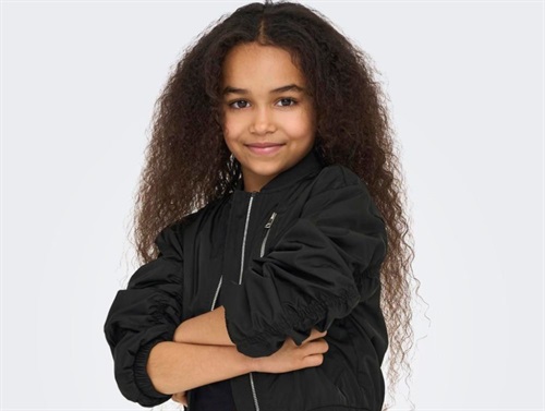 Kids Only Black Bomber Jakke - Str. 8y 128cm