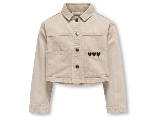 Kids Only Twill Jakke Feather Gray - Str. 8y 128cm