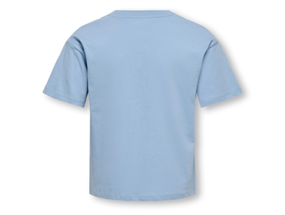 Kids Only t-shirt soft chambray med hjerte broderi