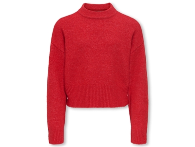 KIDS ONLY rød striktrøje med høj hals