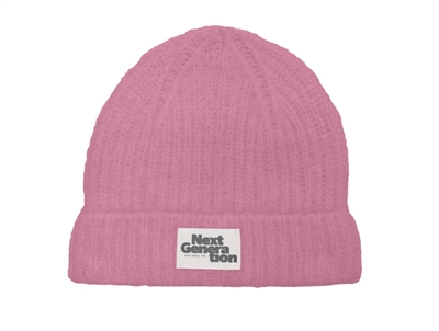 KIDS ONLY lyserød beanie med ribstruktur