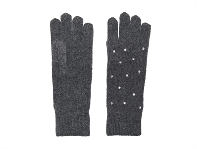 KIDS ONLY handsker i mørkegrå meleret med similisten foran