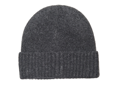 KIDS ONLY beanie i mørkegrå meleret med similisten bagpå