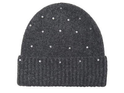 Kids Only hue dark grey melange med sten