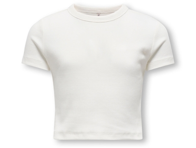 Kids Only t-shirt i råhvid ribkvalitet