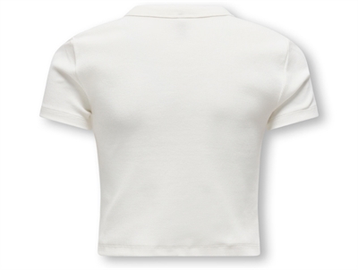 Kids Only t-shirt i råhvid ribkvalitet