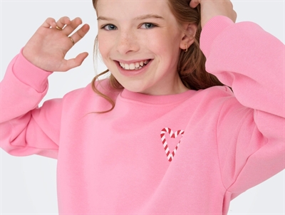 Kids Only sweatshirt sachet pink holly jolly