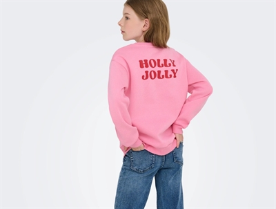 Kids Only sweatshirt sachet pink holly jolly