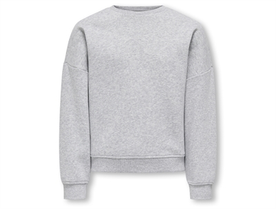 Kids ONLY sweatshirt i light grey melange forfra