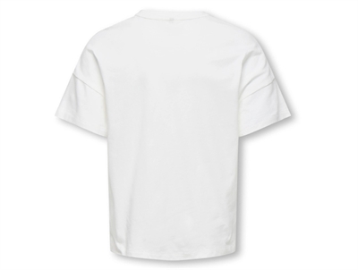 Kids Only t-shirt cloud dancer med leopard print