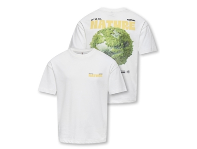 Kids Only t-shirt cloud dancer med nature print