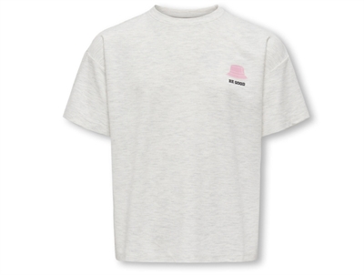 Kids Only t-shirt light grey melange collage