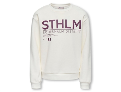 Kids Only sweatshirt egret sthlm med frontprint