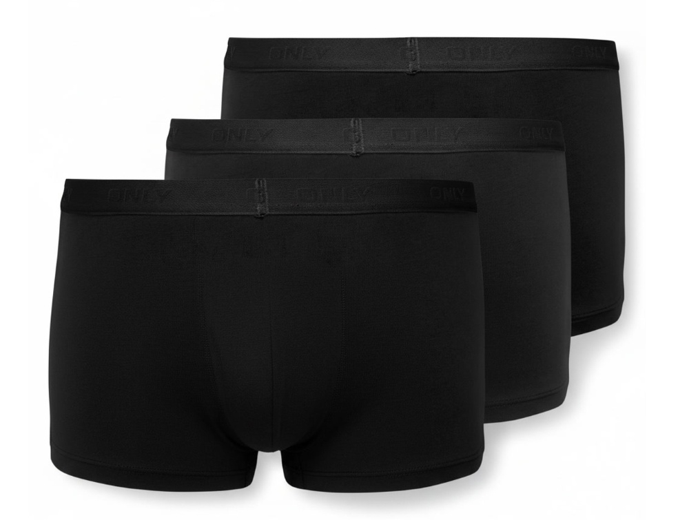 Kids Only Hipsters Sorte Med Logoelastik (3-pak) - Str.    11-12y 146/152cm