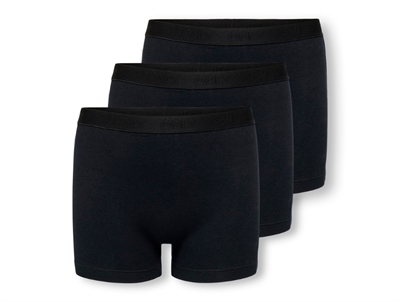Kids ONLY sorte hipsters i 3-pak med logoelastik set forfra