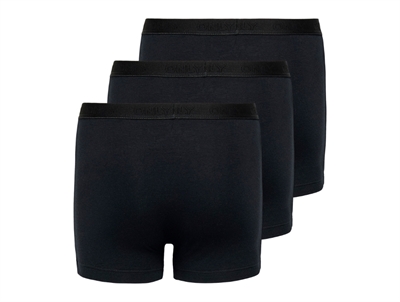 Kids ONLY sorte hipsters i 3-pak med logoelastik bagfra