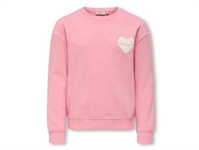Kids Only sweatshirt sea pink fierce med hjerteprint