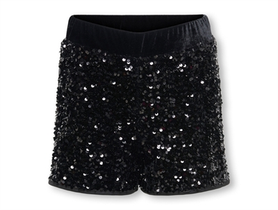 KIDS ONLY shorts black med pailletter til piger