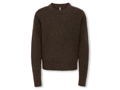 KIDS ONLY striktrøje black coffee melange til piger