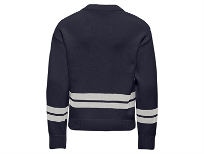 KIDS ONLY striktrøje night sky med bjørnebadge og striber til piger bagfra