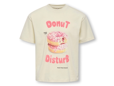 KIDS ONLY t-shirt birch med donutprint til piger
