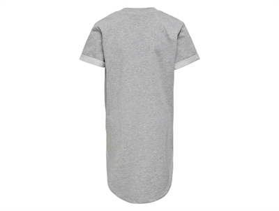 Kids ONLY kjole lysegrå melange set bagfra med rund hals